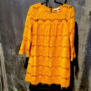 Short Mustard Color Dress